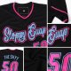 Kid's Custom Black Pink-Light Blue Authentic American Flag Fashion Baseball Jersey
