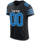 Men's Custom Black Panther Blue-White Mesh Authentic Football Jersey