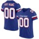 Women's Custom Royal White-Red Mesh Authentic Football Jersey
